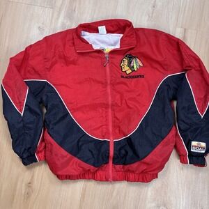 Vintage 90s Winning Goal Youth Medium Chicago Blackhawks Windbreaker Coat